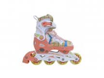 Ролики  раздвижные для девочек PW-126B-57 бело-розовые купить в Минске. Ролики  раздвижные для девочек PW-126B-57 бело-розовые купить в Минске.