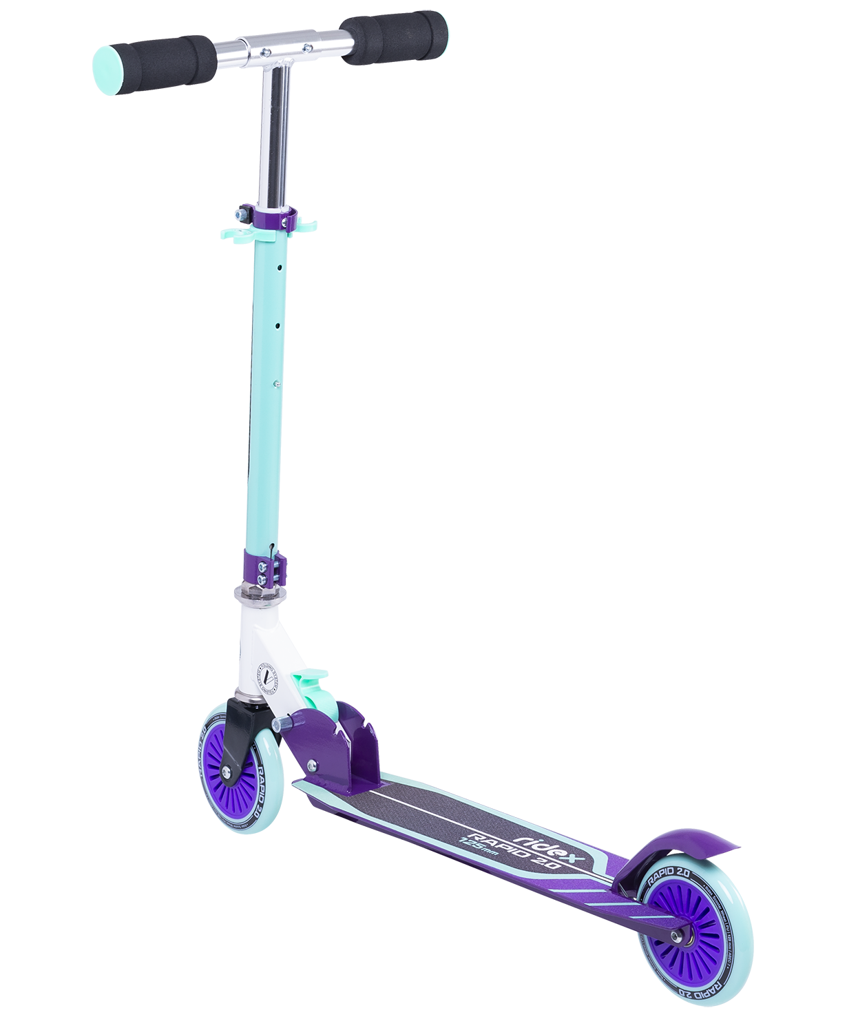 Самокат 2-х колесный RIDEX Rapid 2.0 125 мм, мятный/фиолетовый купить в Минске. Самокат 2-х колесный RIDEX Rapid 2.0 125 мм, мятный/фиолетовый купить в Минске.
