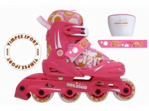 Ролики  раздвижные розовые VIMPEX SPORT PW-121H для девочек (розовый) купить в Минске. Ролики  раздвижные розовые VIMPEX SPORT PW-121H для девочек (розовый) купить в Минске.