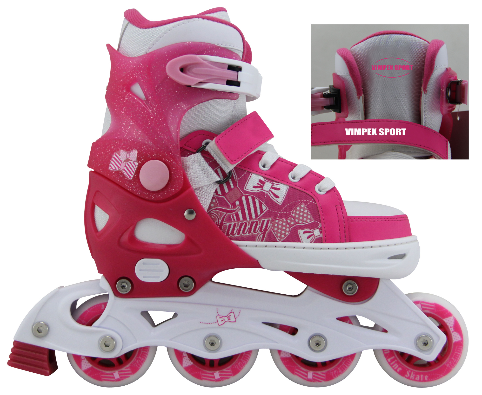 Ролики-квады Vimpex Sport  для девочек PW-126B-30 купить в Минске. Ролики-квады Vimpex Sport  для девочек PW-126B-30 купить в Минске.